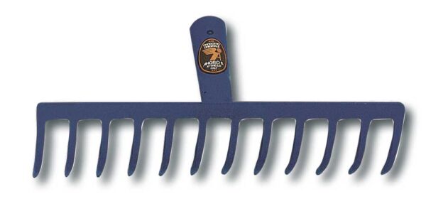 Rastrello giardino solito in ferro 14 denti blu angelo b.