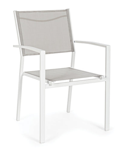 Sedia alluminio hilde bianco cloud