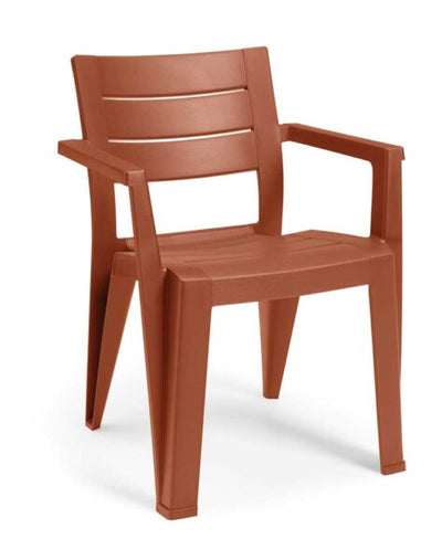 Sedia Julie cm.61,5x58,5x79h colore terra