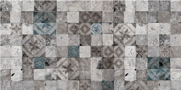 Tappeto Joke Mosaic Blue H.50cm