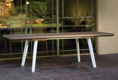 Tavolo Harmony estensibile cm.162/241x100,5x76,5h white/cappuccino