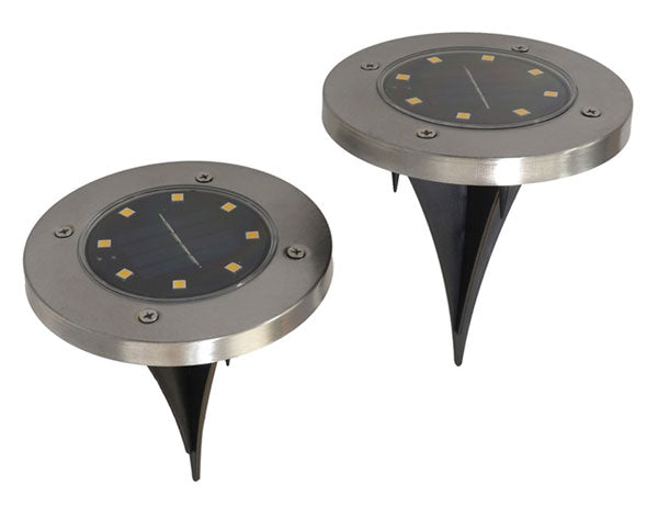 Lampada led x2 suolo energia solare