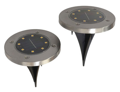 Lampada led x2 suolo energia solare