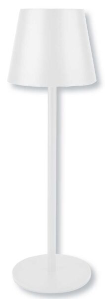 Lampada da tavolo ricaricabile Audrey metallo bianco