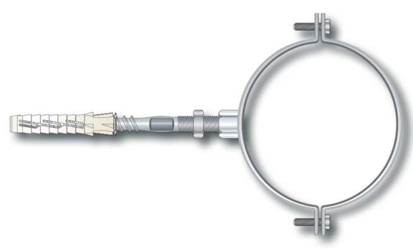 Collare pesante in ac.z.c/dado saldato c/vite e tas.10x50 1-1/2(bs2pz)