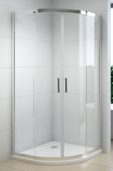 Box doccia tondo in vetro sabbiato-frost cm. 88x88