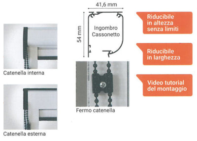 Zanz.a catenelxporta 140x250 bianco