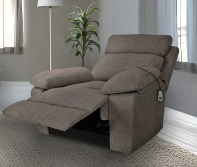 Poltrona recliner motorizzata tortora cm.92x93x101h