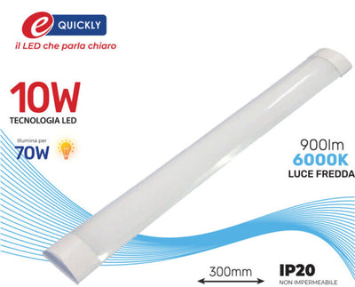 Led batten 10w 900lm 300mm 6000k