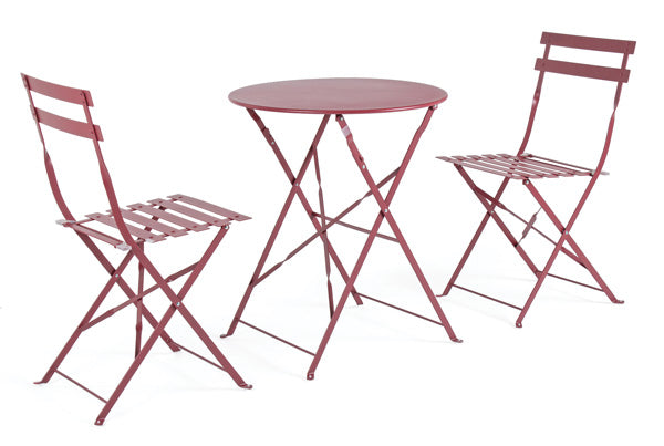 Set bistrot 3 pz wissant rosso scar