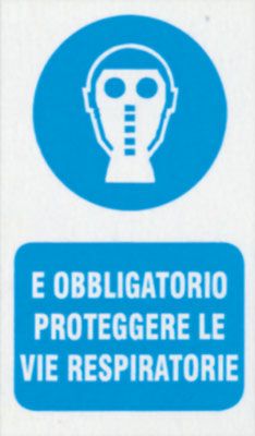 Targa 20x30 obbligo proteggere vie respiratorie (pezzi 10)