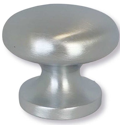 Pomolo tondo in zama serie Ponza cromo satinato d.65