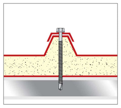 Vite testa esagonale autoperforante zincata 4,8x45 (pz200)