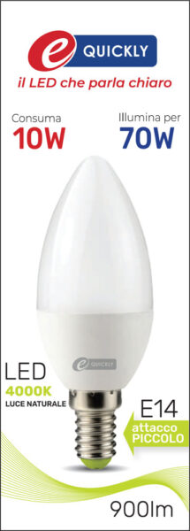Lamp.candela c37 led e14 10w 4000k