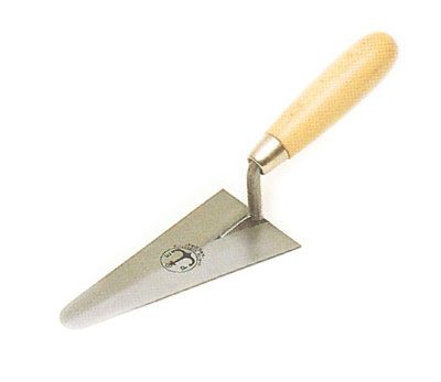 Cazzuolino punta tonda in acciaio e legno verniciato mm.140