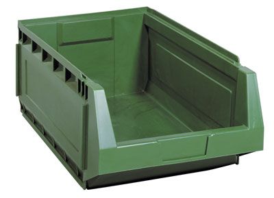 Contenitore assemblabile lateralmente e sovrapponibile verde C502