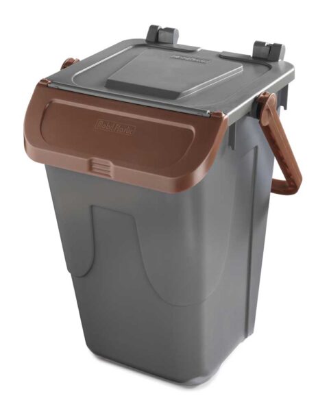 Pattumiera ecology antirandagismo 35 lt colore: antracite e bruno