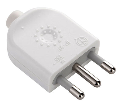 Spina dritta 16a + terra, colore bianco