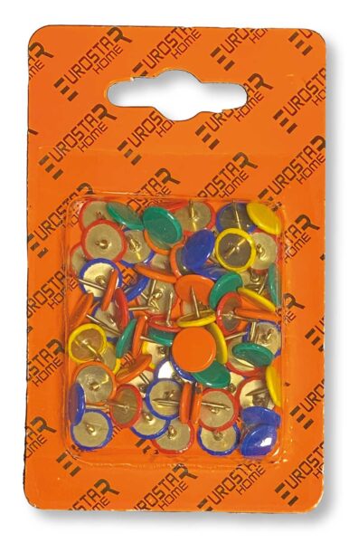 Puntine da disegno colori assortiti in blister da 50 pezzi