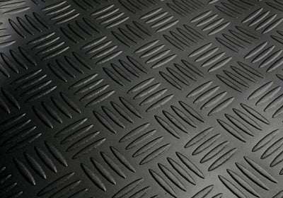 Pavimento PVC effetto lamiera mandorlato mm 1,3 h. 1 mt nero