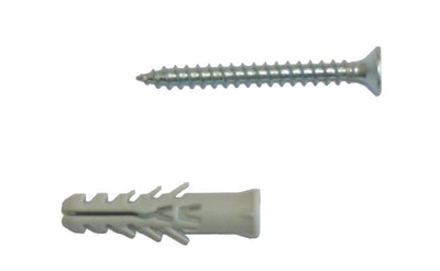 Tasselli nylon completi di vite tps. mm6. barattolo 100 pz