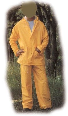 Completo impermeabile in PVC colore giallo mis.L