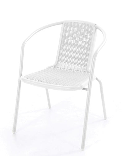 Sedia ios tipo rattan bianca