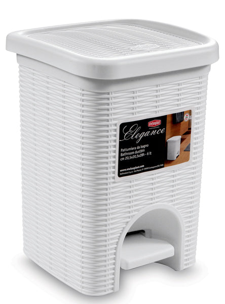 Pattumiera bagno elegan.lt.6 bianca