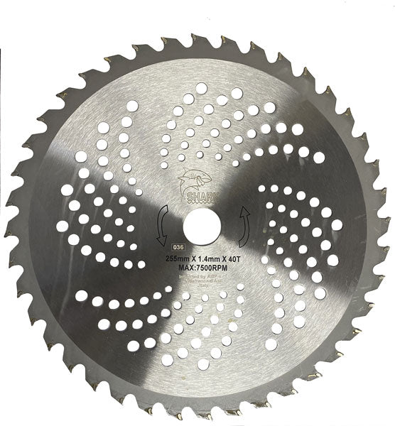 Disco shark 40t tct per decespugliatore 255x2,0 f.25,4