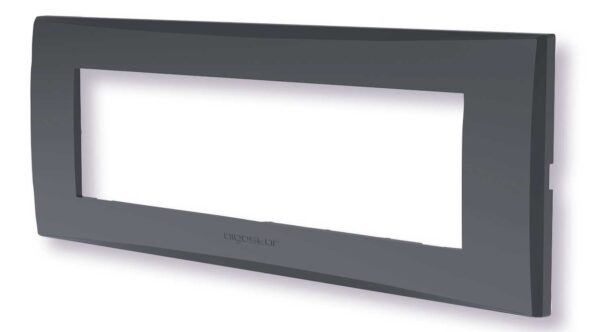 Placca 7 moduli grigio serie Plana