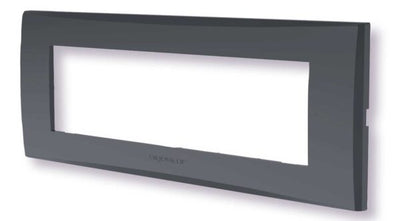 Placca 7 moduli grigio serie Plana