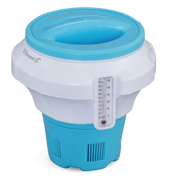 Galleggiante chimico con termometro per tavolette chimiche da 7,6cm