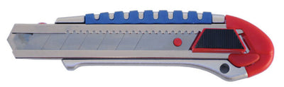 Cutter in metallo impugnatura in gomma lame tranciabili da mm.25