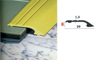 Terminale alluminio adesivo piedal cm.90 oro