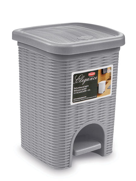 Pattumiera bagno eleg.lt.6 grig.ch.