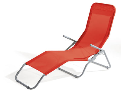 Lettino dondolino texilene rosso