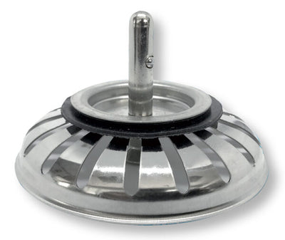 Cestello per lavello lux inox sacchetto da 20 pz d.83 mm.perno lungo