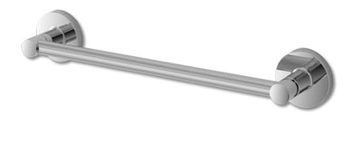 Porta asciugamano cromo alluminio/abs 35cm con piastrina antiruggine.