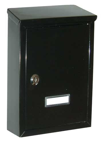 Cassetta Lettere Prima in acciaio verniciato nero cm.21x6,5x30h