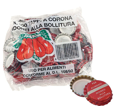 Tappi corona in busta da 100 pezzi