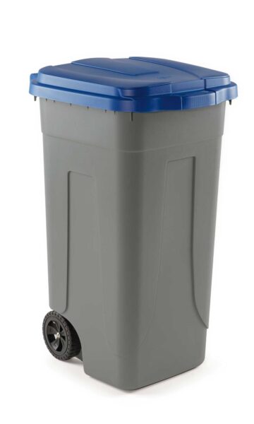 Bidone raccolta differenziata capacità: lt.100 colore: grigio/blu