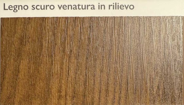 Porta a soffietto 6mm g.morbido, magnete, legno scuro venatura rilievo