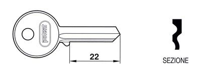 Chiave per lucchetto mm.40 Potent