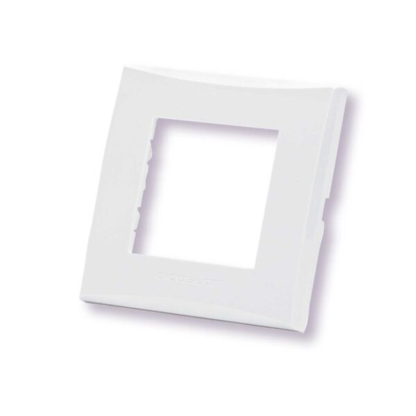 Placca 2 moduli bianco serie Plana