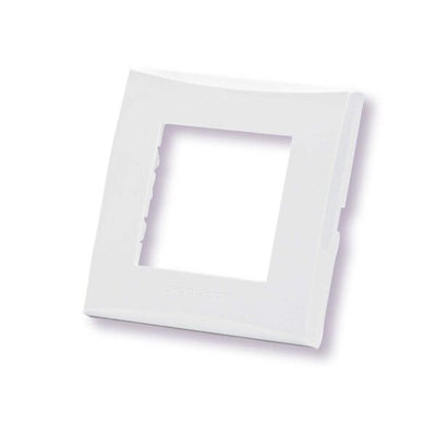 Placca 2 moduli bianco serie Plana