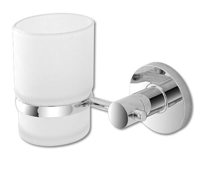 Portaspazzolino cromo alluminio in abs con piastrina antiruggine.