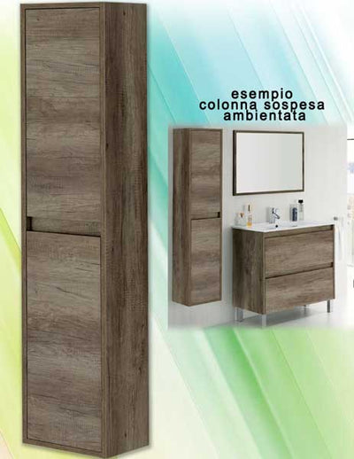 Colonna sospesa 2 ante cm.30x26x142h rovere nordico