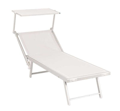 Lettino alluminio texilene beach maxi bianco