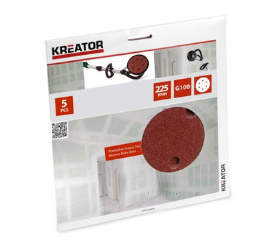 Carta abrasiva con velcro gr.100 225mm (pz.5)