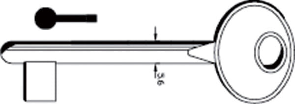Chiave Passepartout Patent PP27M Ottonata (SLC 6P1MP)